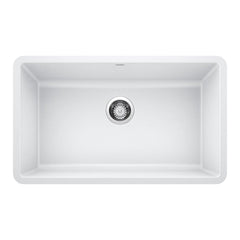 BLANCO Blanco 442533 Precis 30 x 18 in No Hole Composite Single Bowl Undermount Kitchen Sink in White