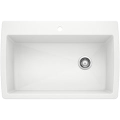 BLANCO BLANCO 440195 DIAMOND 33-1/2 x 22 in. 1 Hole Composite Single Bowl Dual Mount Kitchen Sink in White