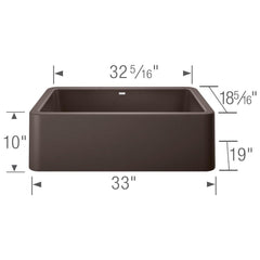BLANCO Blanco 401896 Ikon 33 x 19 in. Composite Single Bowl Farmhouse Kitchen Sink in Café Brown