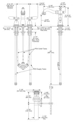 DELTA FAUCET Delta Faucet 3555-RBMPU-DST Victorian Two Handle Widespread Bathroom Faucet