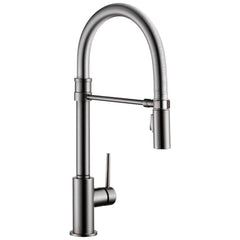 DELTA FAUCET Delta Faucet 9659-KS-DST Trinsic Single Handle Pull Down Kitchen Faucet in Black Stainless