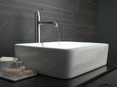 DELTA FAUCET Delta Faucet 759-DST Trinsic Single Handle Vessel Filler Bathroom Sink Faucet in Chrome