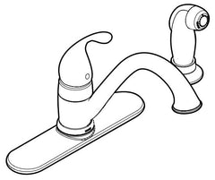 MOEN Moen 7840 Camerist Chrome One-Handle Kitchen Faucet with Side Spray