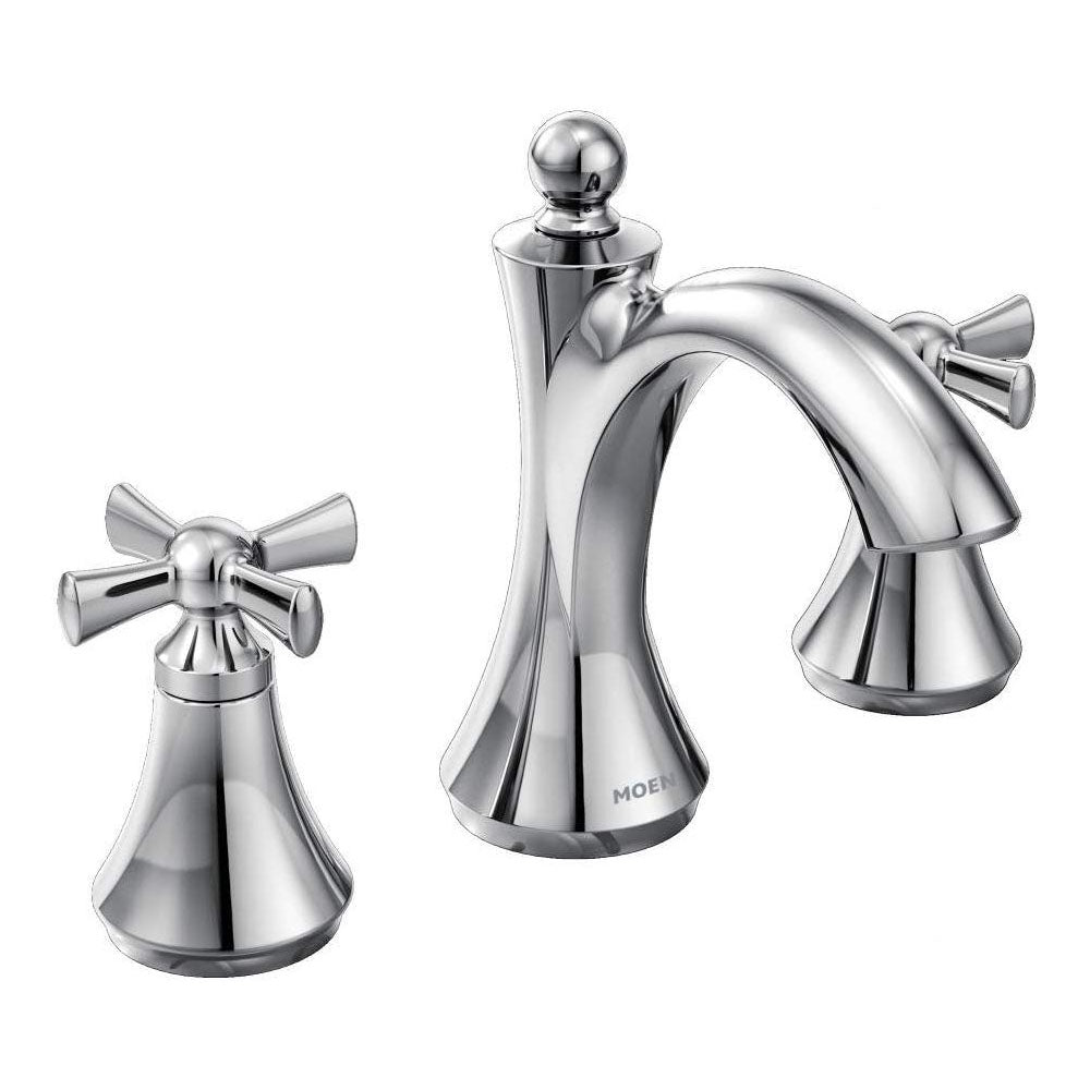MOEN Moen T4524 Wynford Two Handle Widespread Bathroom Sink Faucet in Polished Chrome