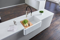 BLANCO BLANCO 401734 Ikon 30 x 19 in. No Hole Composite Single Bowl Undermount Kitchen Sink in White