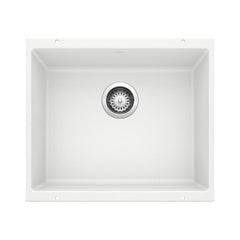 BLANCO Blanco 513426 Precis 20-87/100 x 18-11/100 in. No Hole Composite Single Bowl Undermount Kitchen Sink in White