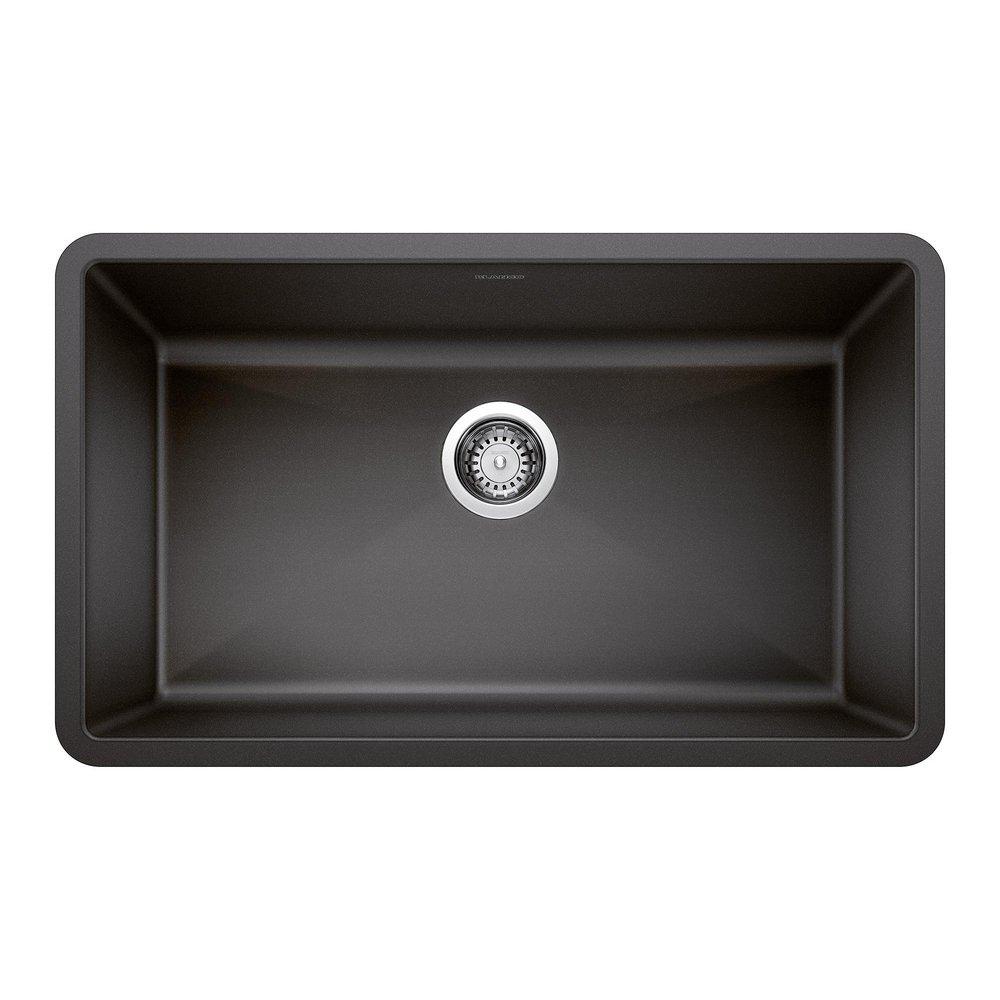 BLANCO BLANCO 440149 Precis 32 x 19 in. No Hole Granite Composite Single Bowl Undermount Kitchen Sink