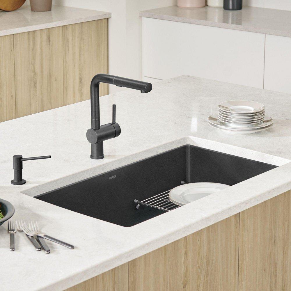 BLANCO BLANCO 440149 Precis 32 x 19 in. No Hole Granite Composite Single Bowl Undermount Kitchen Sink