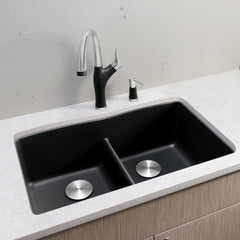 BLANCO Blanco 442075 Diamond Equal Double Bowl Kitchen Sink with Low Divide - Anthracite