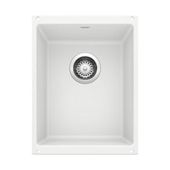 BLANCO BLANCO 513422 Precis 13-39/50 x 18-11/100 No Hole Composite Single Bowl Undermount Kitchen Sink in White