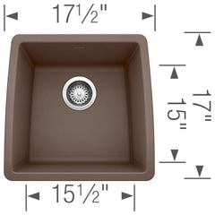 BLANCO Blanco 440078 Performa Bar Sink - Cafe Brown