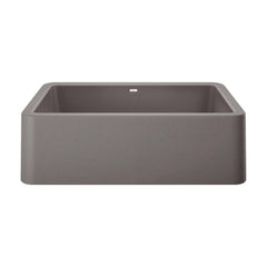 BLANCO BLANCO 401900 Ikon 33 x 19 in. Composite Single Bowl Farmhouse Kitchen Sink in Metallic Gray