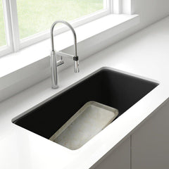 BLANCO BLANCO 442525 Precis 33 x 18 in. No Hole Composite Double Bowl Undermount Kitchen Sink in Anthracite