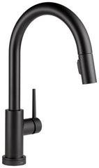 DELTA FAUCET Delta Faucet 9159T-BL-DST Trinsic Pull-Down Kitchen Faucet with Touch2O Technology in Matte Black