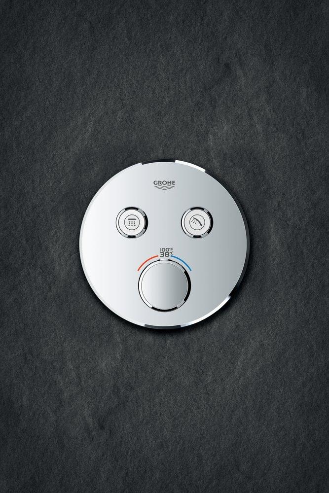 GROHE GROHE 29137000 Grohtherm Three Handle Thermostatic Valve Trim in Chrome