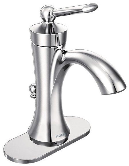 MOEN Moen 4500 Wynford Single Handle Monoblock Bathroom Sink Faucet in Chrome