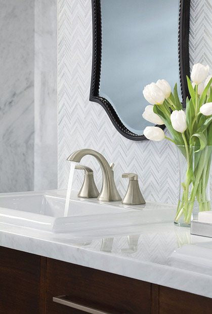 MOEN Moen T6905BN Two Handle Bathroom Faucet in Brushed Nickel