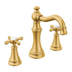 MOEN Moen TS42114BG Weymouth Two Handle Widespread Bathroom Sink Faucet In Brushed Gold