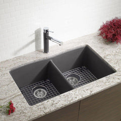 BLANCO BLANCO 441470 Diamond Equal Double Bowl Kitchen Sink - Cinder