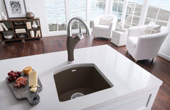 BLANCO BLANCO 440202 Diamond 15 x 15 in. 1 Hole Drop-in and Undermount Granite Bar Sink in Cafe Brown