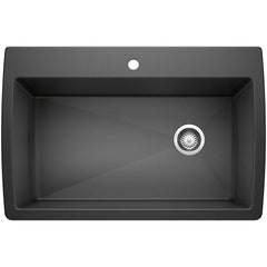 BLANCO BLANCO 440194 Diamond™ 33-1/2 x 22 in. 1 Hole Composite Single Bowl Dual Mount Kitchen Sink in Anthracite