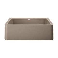 BLANCO BLANCO 401988 Ikon 33 x 19 in. Composite Single Bowl Farmhouse Kitchen Sink in Truffle