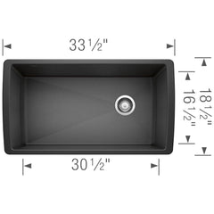 BLANCO BLANCO 441768 Diamond Super Single Bowl Kitchen Sink - Anthracite