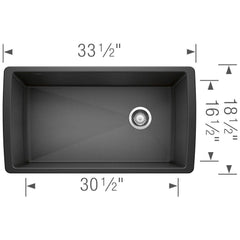 BLANCO BLANCO 441768 Diamond Super Single Bowl Kitchen Sink - Anthracite