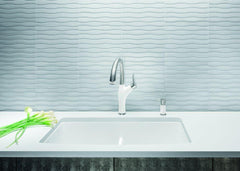 BLANCO BLANCO 442074 Diamond 32 x 19-1/4 in. No Hole Composite Double Bowl Undermount Kitchen Sink in White