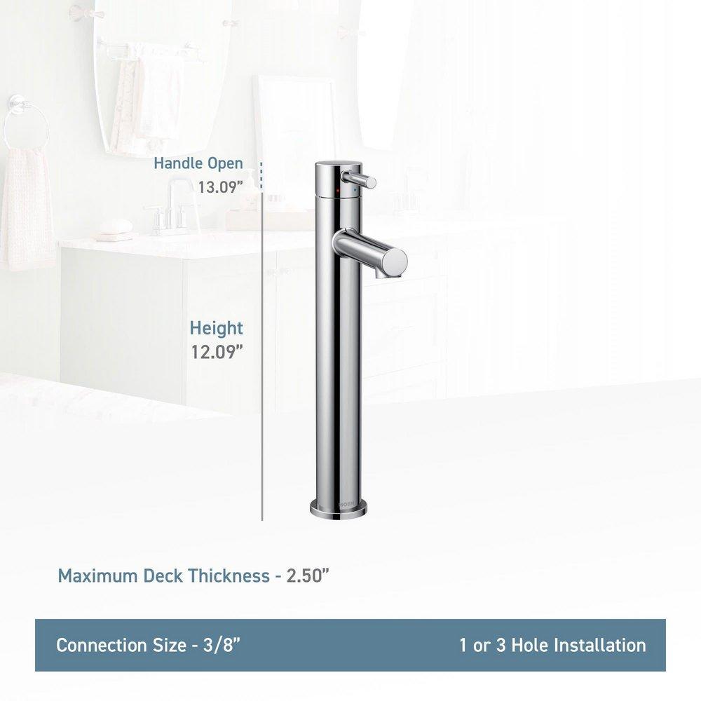 MOEN Moen 6192BG Align Single Handle Monoblock Bathroom Sink Faucet in Brushed Gold