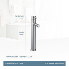 MOEN Moen 6192BG Align Single Handle Monoblock Bathroom Sink Faucet in Brushed Gold