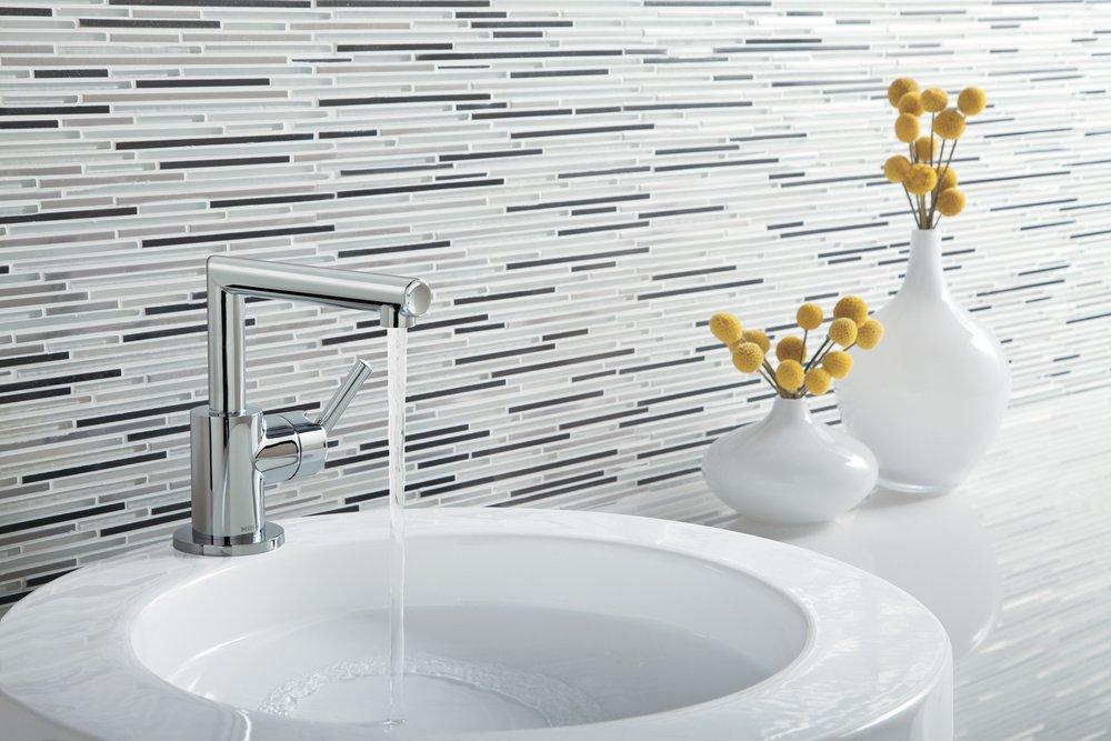 MOEN Moen S43001 Arris Single Handle Monoblock Bathroom Sink Faucet in Chrome