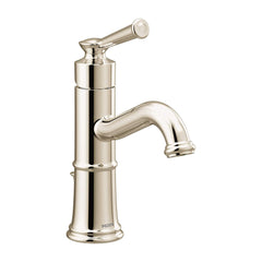 MOEN Moen 6402NL Belfield Single Handle Monoblock Bathroom Sink Faucet in Polished Nickel
