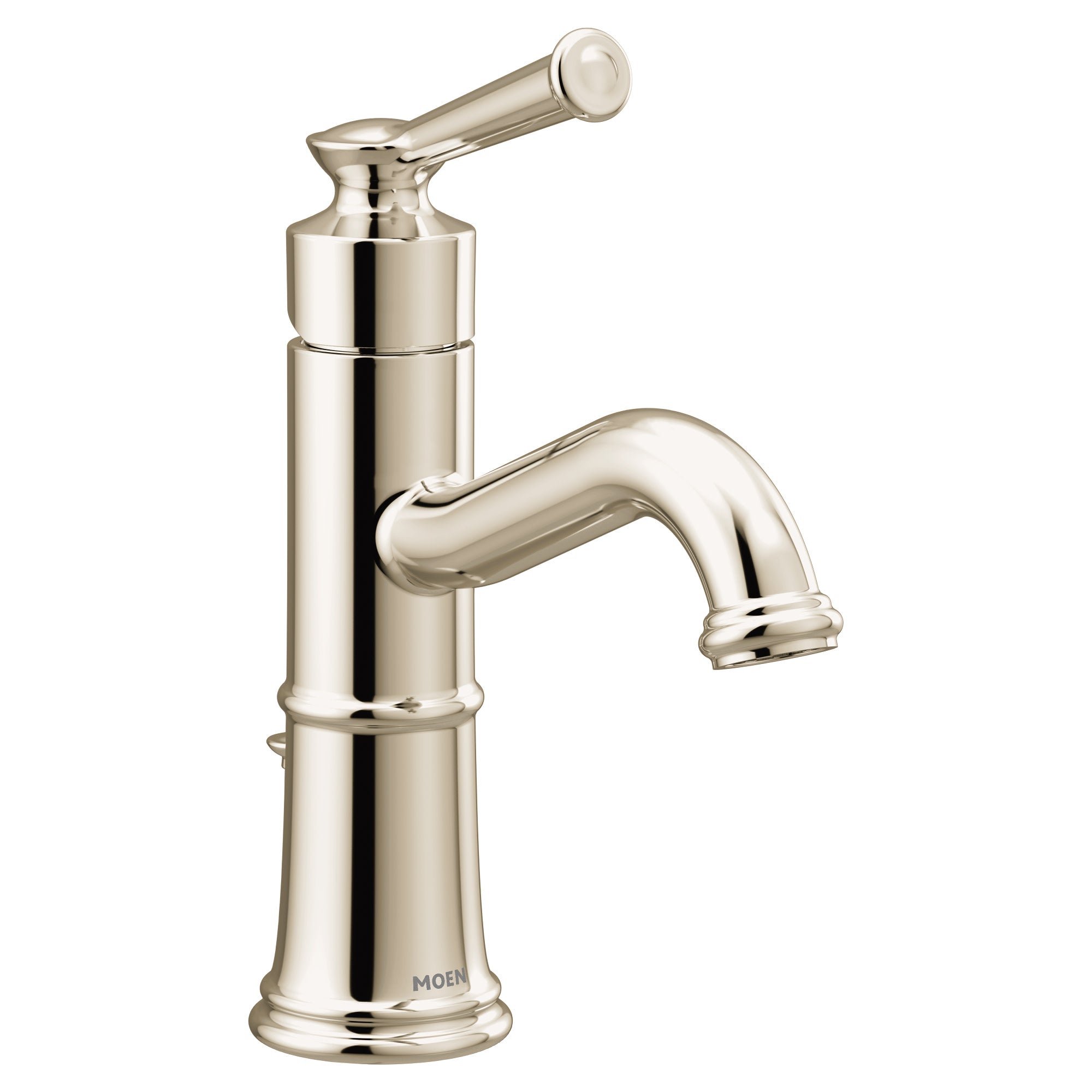 MOEN Moen 6402NL Belfield Single Handle Monoblock Bathroom Sink Faucet in Polished Nickel
