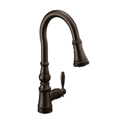 MOEN Moen S73004ORB Weymouth Single Handle Pull Down Kitchen Faucet in Oil Rubbed Bronze