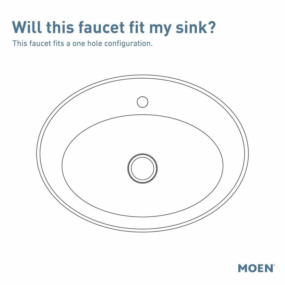 MOEN Moen S44101BG Colinet Single Handle Monoblock Bathroom Sink Faucet in Brushed Gold