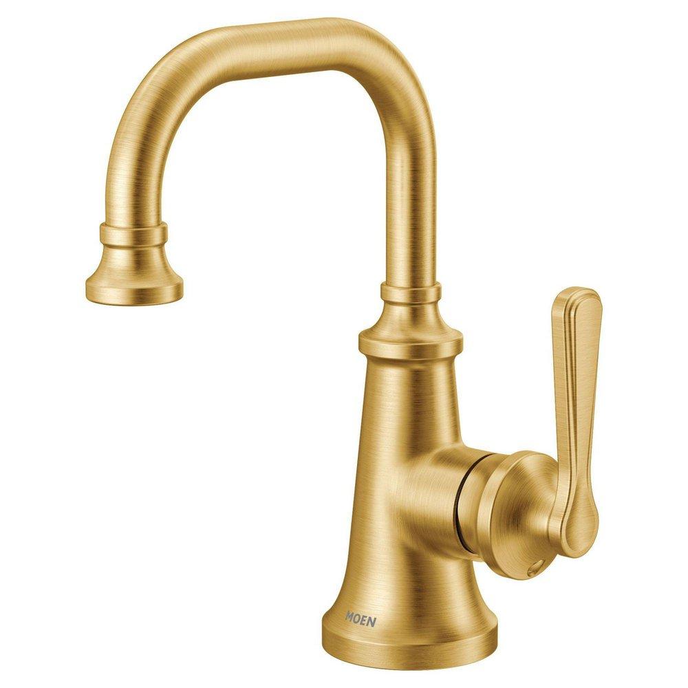 MOEN Moen S44101BG Colinet Single Handle Monoblock Bathroom Sink Faucet in Brushed Gold