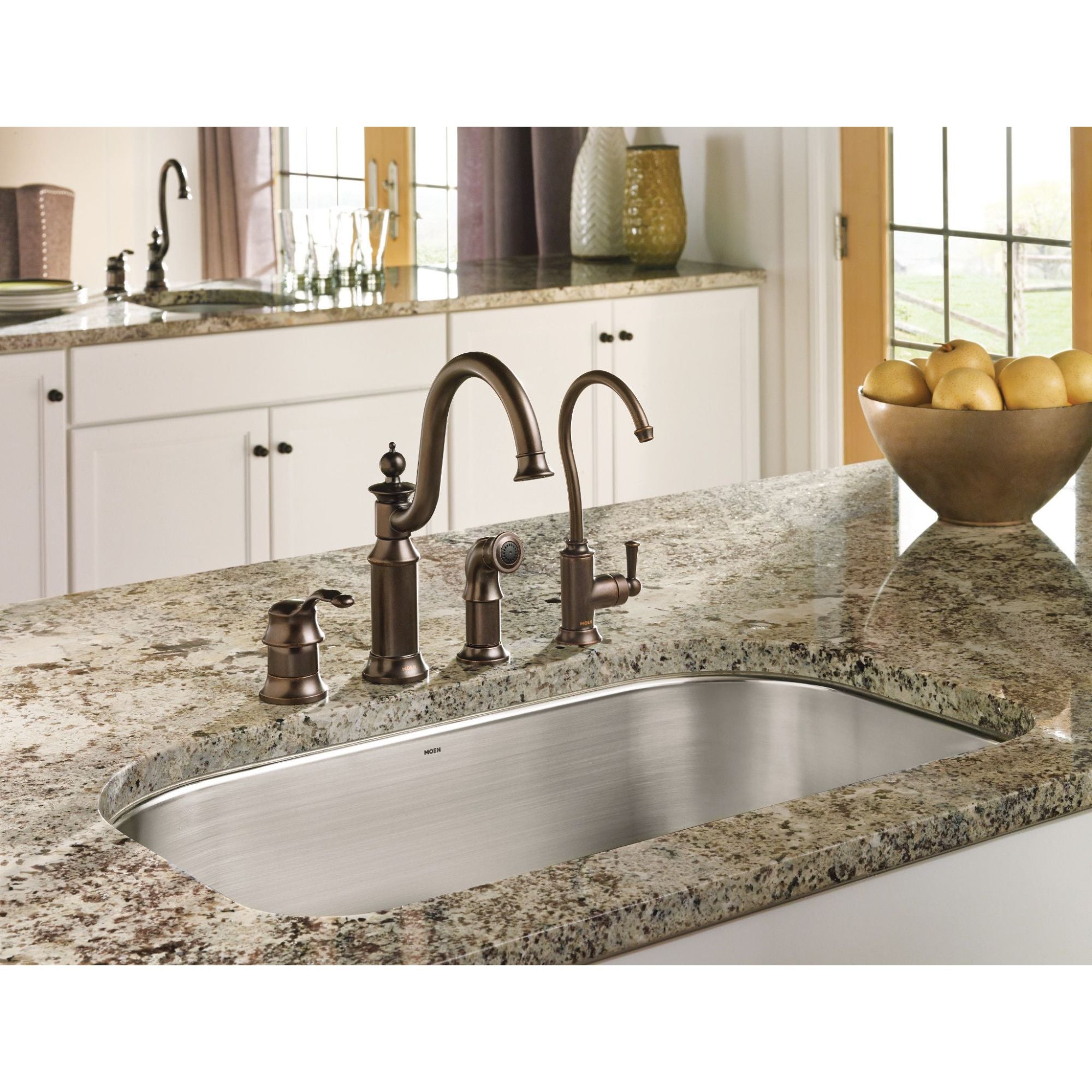 MOEN Moen S711SRS Spot Resist Stainless One-Handle Kitchen Faucet