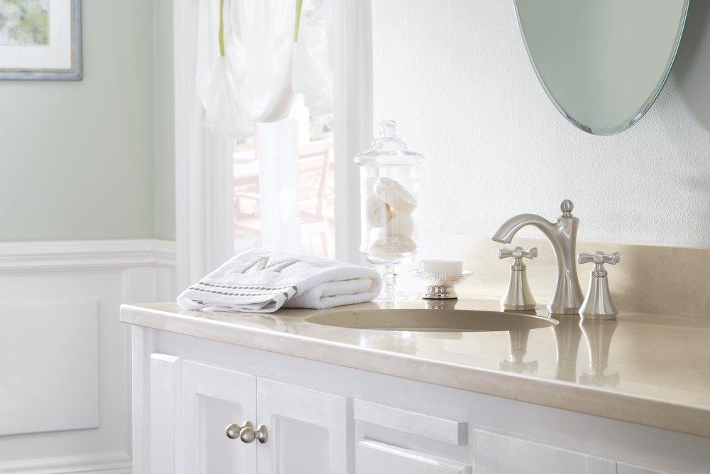 MOEN Moen T4524BN Wynford Two Handle Widespread Bathroom Sink Faucet in Brushed Nickel
