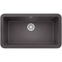 BLANCO BLANCO 401985 Ikon 33 x 19 in. Composite Single Bowl Farmhouse Kitchen Sink in Cinder