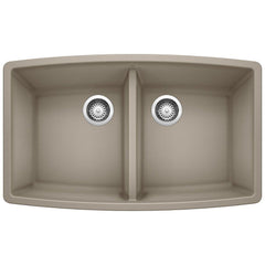 BLANCO BLANCO 441290 Performa Equal Double Bowl Kitchen Sink - Truffle