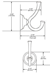 DELTA FAUCET Delta Faucet 79735-RB Cassidy Double Robe Hook in Venetian Bronze