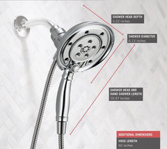 DELTA FAUCET Delta Faucet 58471-PK In2Ition 4-Setting Two-In-One Shower
