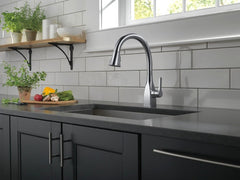 DELTA FAUCET Delta Faucet 9183-AR-DST Mateo Single Handle Pull-Down Kitchen Faucet with ShieldSpray Technology Arctic Stainless