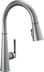 DELTA FAUCET Delta Faucet 9182-AR-PR-DST Emmeline Single Handle Pull Down Kitchen Faucet 1.8 gpm Lumicoat Arctic Stainless