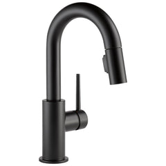 DELTA FAUCET Delta Faucet 9959-BL-DST Trinsic Single Handle Pull Down Bar Faucet in Matte Black