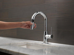 DELTA FAUCET Delta Faucet 9959-BL-DST Trinsic Single Handle Pull Down Bar Faucet in Matte Black