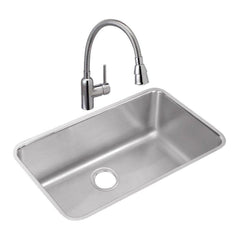 ELKAY Elkay ELUH281610 Lustertone Classic Stainless Steel 30-1/2 x 18-1/2 x 10 Single Bowl Undermount Sink