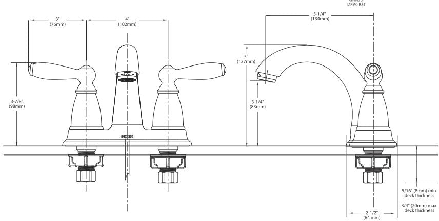 MOEN Moen 66610 Brantford Two-Handle Bathroom Faucet Chrome