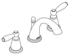 MOEN Moen T933ORB Brantford Two Handle Roman Tub Faucet Trim Kit in Oil Rubbed Bronze